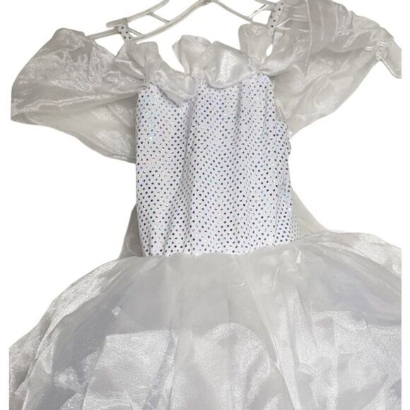 Weissman Girls White Ballet Costume Dress With Tulle & Sequins Girls XS NWOT - Picture 2 of 7